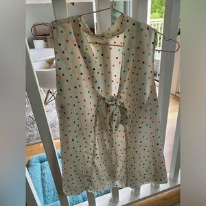 Spot pussybow blouse